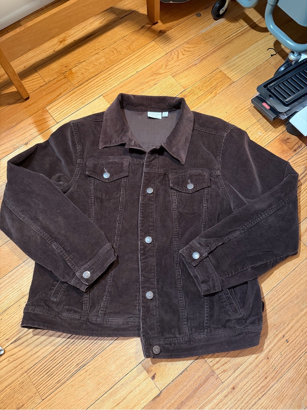 Sonoma Dark Brown Corduroy Shirt Jacket